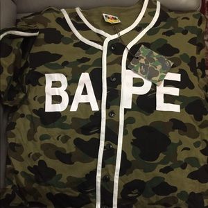 Bathing ape baseball jersey